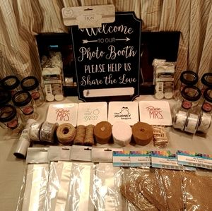 Large lot of DIY wedding decorations.